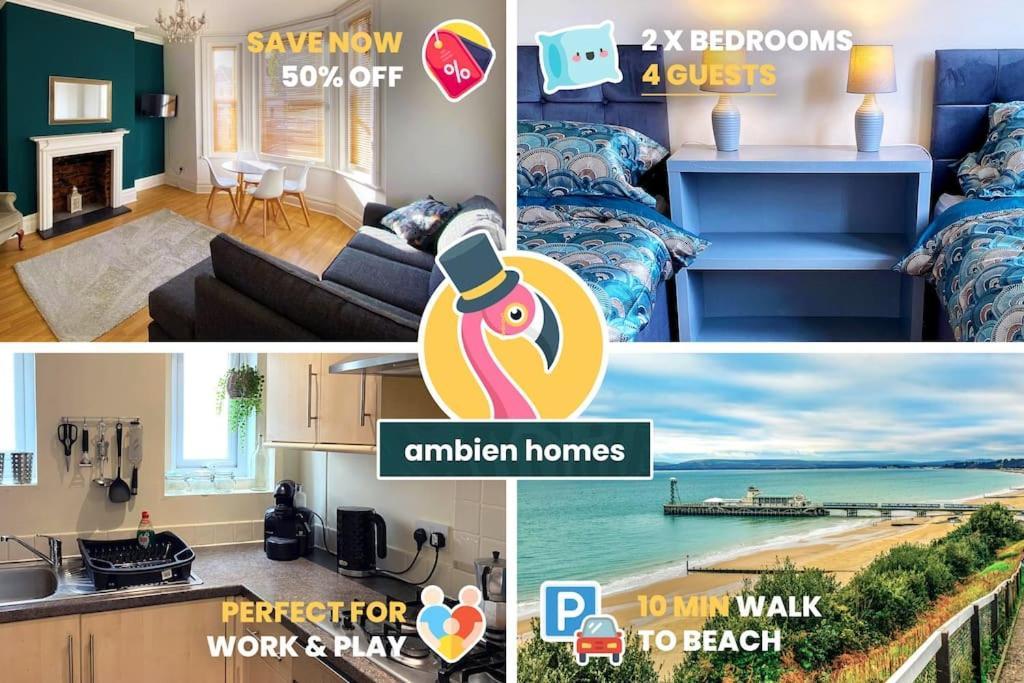 Flamingo Rise Bournemouth 2 Bed 6 Guest Beach Escape Екстер'єр фото